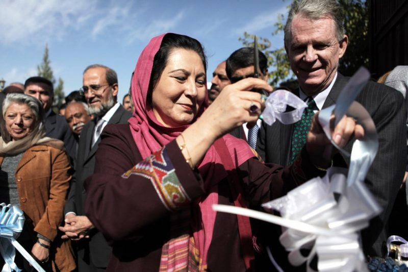 Bevor  Dr. Hussn Banu Ghazanfar zur Frauenministerin ernannt wurde, war sie mehrere Jahre lang Leiterin der Fakultät für Literaturwissenschaften in Kabul.